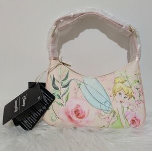 Loungefly Disney Peter Pan Tinker Bell Tinkerbell Pastel Floral Shoulder Bag New